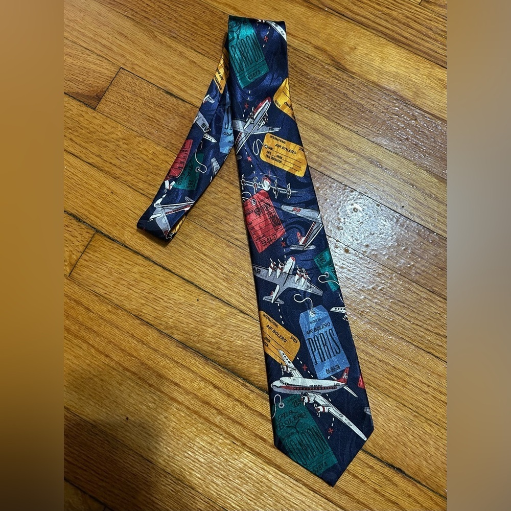 AIRPLANE TRAVEL‎ STEVEN HARRIS SUIT DESIGNER NECKTIE TIE FREE SHIPPING